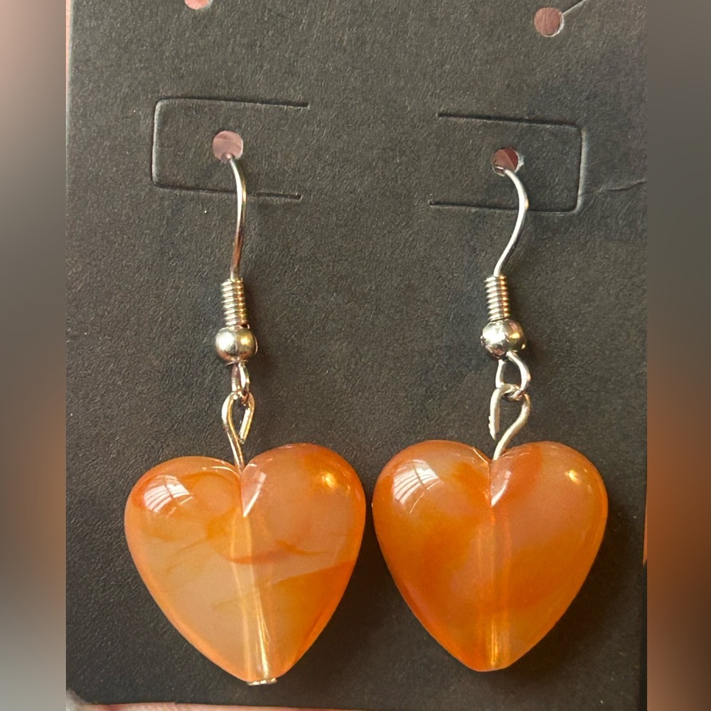 Vintage Heart Drop Earrings